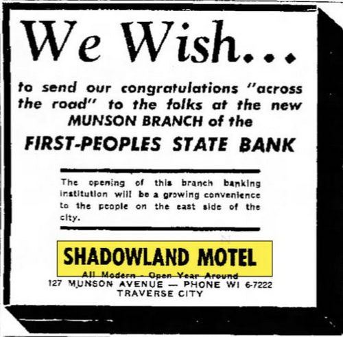 Shadowland Motel - Jul 1959 Ad (newer photo)